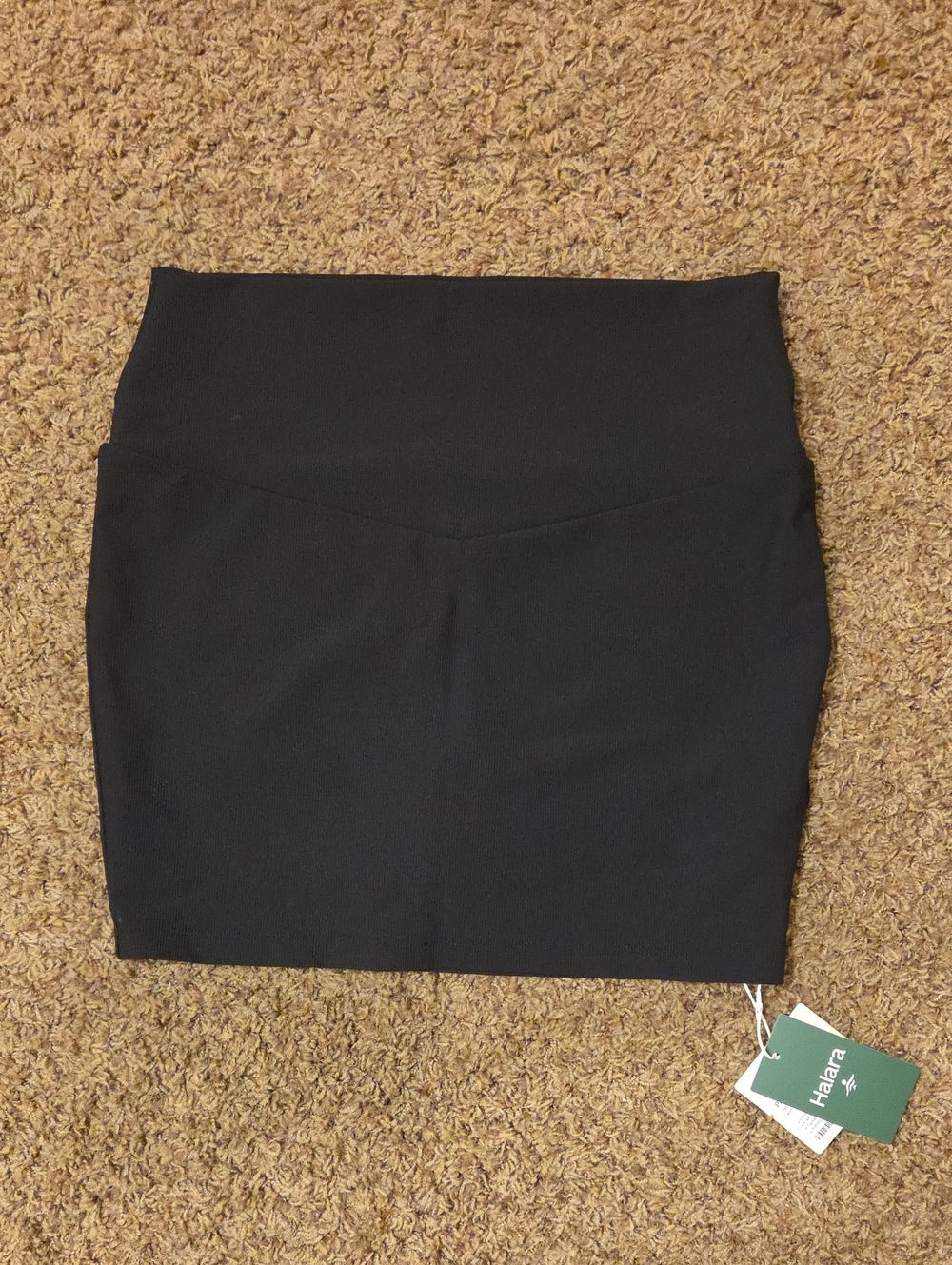 NWT Halara Black Ribbed Skort